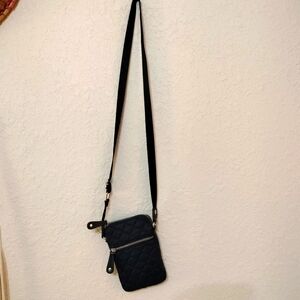 Navy Blue Quilted Crossbody Bag